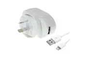Aerpro 2.4A USB Wall Charger With Apple Lightning Cable MFI