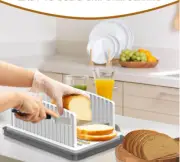 Bread Meat Slicer Foldable Food Slicer Cut Guide Crumb Tray for Bread Sourdough