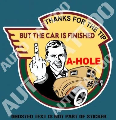 THANKS FOR THE TIP Decal Sticker Vintage Retro Americana RatRod Hot Rod Stickers