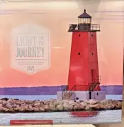 Inspirational King James Bible Scripture Lighthouse 2025 12 Month Wall Calendar