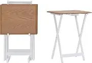 Linon Home Decor Products Linon Natural 5 piece Kearney Tray Table Set