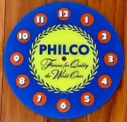 14-3/8" Philco Round Replacement Clock Face for Pam Clock FREE SHIP