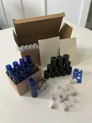 Cobalt Blue Glass Roller Bottle- 10 ML Pack of 11 New With 1 Missing