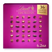 Lindt Mini Pralines, Assorted Chocolate Candy Pralines with Premium Filling, 6.2