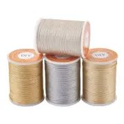 4 Roll 1mm Polyester Metallic Braided Cord Craft Beading Jewelry Threads String