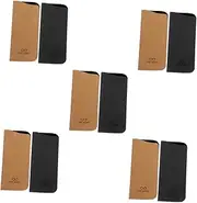 [Healeved] 5sets Soft Leather Bag Case Mens Reading Case Eyeglass Pouch for Teens Portable Eyeglass Case Portable Pouch Soft Eyewear Bag Pu 2pcs*5