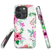 For iPhone 15 Pro Max Case, Shielding Cover, Floral Garden