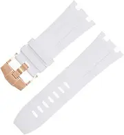 [EKSIL] 28mm Nature Fluorine Soft FKM Rubber Bracelet Accessories Watch Band For AP Strap For Audemars And Piguet Belt 15710/15703 Not Qucik Release