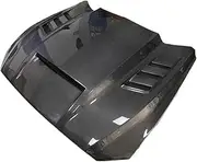 Compatible For Ford Mustang 2015 2016 2017 2018 2019 2020 2021 2022 Real Carbon Fiber Car Front Engine Hood Vent Cover(Single Layer Carbon-2018-2022)