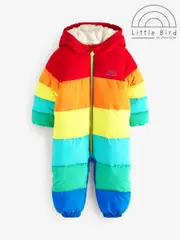 Little Bird by Jools Oliver Multi Rainbow Striped Shower Resistant Snowsuit (700526) | $115 - $125