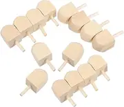 15pcs Wooden Dreidels for Decorating Unpainted Wood Dreidels for Hand-Painted Craft for Kids and Adults 4.15cm
