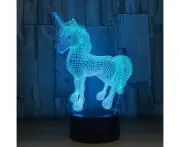 3D Illusion Acrylic LED Unicorn Children's Night Light