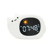Cat Alarm Clock Cute Touch Night Light 9 Colors & 6 White Noise Sounds Ok to Wake with Child Lock Sleep Training & Time Learning