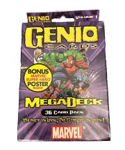 Marvel Genio Cards Purple Box 36 Card Starter Mega Deck SEALED With Poster