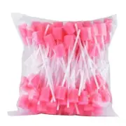 100pcs Disposable Oral Care Sponge Swab Tooth Cleaning Mouth Swabs With Stick AU