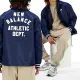 【NEW BALANCE】男款 藍色 休閒 日常 穿搭 冬季 教練外套 外套 MJ41553NNY