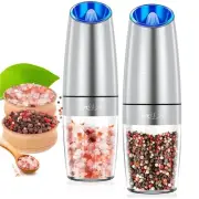 Gravity Electri Salt and Pepper Mill Set,Pepper Grinder with Ceramic Rotor,Ac...
