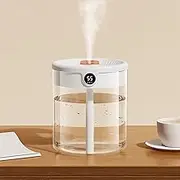 Dream-zy Humidifier, Dreamzy-Humidifiers for Bedroom, Room Streaming Light Desktop 2L Dream-zy Humidifier with Colorful Night Light (White,Digital display)