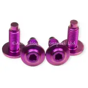 4x Purple Titanium Heel Plates Screws for Ducati Streetfighter V4