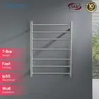Decaura 7 Rungs Electric Heated Towel Brushed Nickel Rack Warmer Stainless Steel