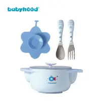 在飛比找蝦皮商城優惠-【babyhood】不銹鋼兒童餐具三件組(2色可選)【傳佳知