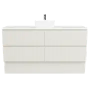 New England Joinery 1500mm Splendor Centre Basin SilkSurface Top Floorstanding Vanity