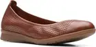 Women's Clarks, Jenette Ease Flat Tan Leather US Size 8.5-M (9219) NEW