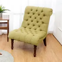 在飛比找momo購物網優惠-【BODEN】亞爵美式復古風布沙發單人座椅(綠色)