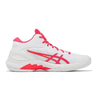 【asics 亞瑟士】籃球鞋 GELBURST 28 男鞋 白 粉紅 回彈 輕量 支撐 運動鞋 亞瑟士(1063A089100)