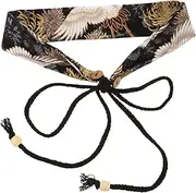 [WOONEKY] Hanfu Headwear Delicate Hair Band Decor Hair Headband Style Accessory Embroidery Head Delicate Hanfu Head Band Case Costume Decor Headband Costume Accessory Cosplay Supply Cloth