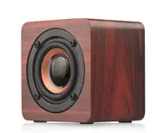 S39 Red Cube Wooden Mini Wireless Bluetooth Small Speaker Creative Small Audio Music Player Full Range Speaker Shocking Sound Cannon