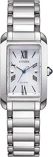 [CITIZEN] Eco-Drive Solar Roman Numerals Women's Watch with Stainless Steel Link Strap