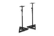 2x Samson Audio MS200 Steel Stand Mount w Plate Top for Monitor Speakers Black