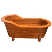 加厚沐浴桶 洗澡木桶成人泡澡桶 橡木橢圓形實木浴盆美容院浴缸定製