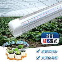 在飛比找Yahoo!奇摩拍賣優惠-1入組 T8 植物燈管規格 2呎 免支架 一體式鋁合金散熱器