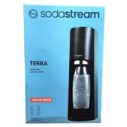 Sodastream Terra Sparkling Water Drink Maker Mega Pack Soda Stream Machine 2x1L