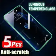 For iPhone 13 14 15 16 Pro Max 12 11 XR Protector luminous Tempered Glass Film