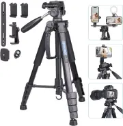 Camera Tripod Lightweight Travel Tripod Aluminum Tripod for DSLR Camera, Cellpho