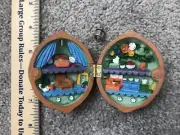 Vbcaol Hinged Walnut Shell Resin Miniature Dollhouse 3” Tall * Not Freestanding