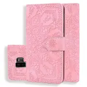 Wallet Case For Samsung Galaxy S9 Plus Premium PU Leather Flip Cover Mandala Pink