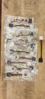 10 pcs IDE/Molex 4-Pin Male To Serial ATA SATA 15-Pin Female Power Adapter Cable
