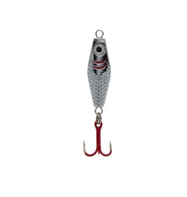 Clam Rattlin PT Spoon 1/4 oz - Silver - Ice Fishing Lure