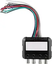 Car Stereo Subwoofer 4 Channel Audio Converter Power Amplifier Control Wire for Upgrading Car Sound System