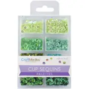 Craft Medley(TM) Creative Essentials Cup Sequins 7mm 0.56oz-Go Green