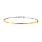 Zamel's Celebration 9ct Yellow Gold Brilliant Cut 2ct Lab Grown Diamonds Bangle