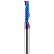 Solid Carbide Single Flute End Mill 1/4” Shank, Upcut CNC Spiral Router Bit O Fl