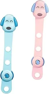 Kisangel 2Pcs Pinch Drawer Closes Locks for Home Safety Rotation Easy Installation Blue Pink Colors for Childproofing Cabinets