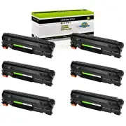 6PK CF283A 83A Black Laser Toner Cartridge Fits for HP LaserJet Pro MFP M125rnw