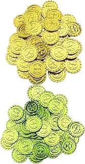 SUPVOX 200Pcs Patrick's Day Golden Coins Props Coins with Patterns for Celebrations Green
