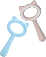 Generic 2 Pcs Double Sided Pet Grooming Comb for Efficient Deshedding Multi Functional Cat Ear Brush for All Pets Comfortable Hair Removal Tool